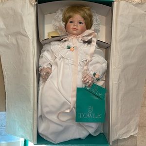 🌺Towle Porcelain Collector Doll Christening Baby